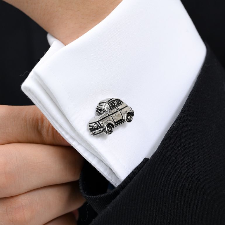 モンアート MONART カフス メンズ カフリンクス カフスボタン クラシックカー シルバー VEHICLE RG K 69 Made in Italy 名入れ可有料 正規代理店
