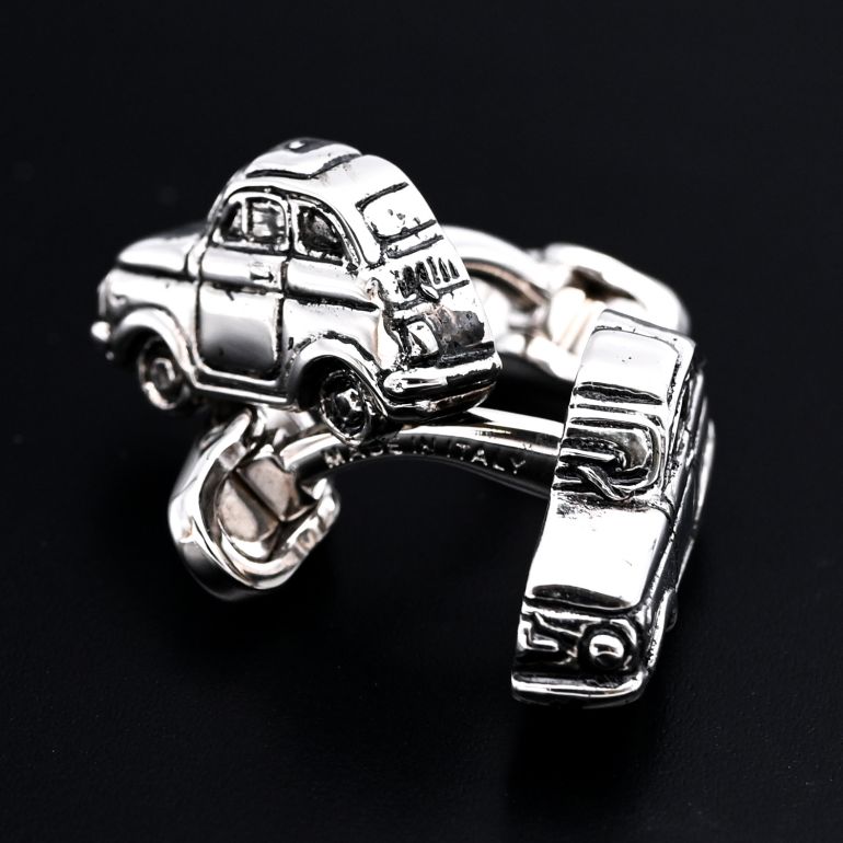 モンアート MONART カフス メンズ カフリンクス カフスボタン クラシックカー シルバー VEHICLE RG K 69 Made in Italy 名入れ可有料 正規代理店