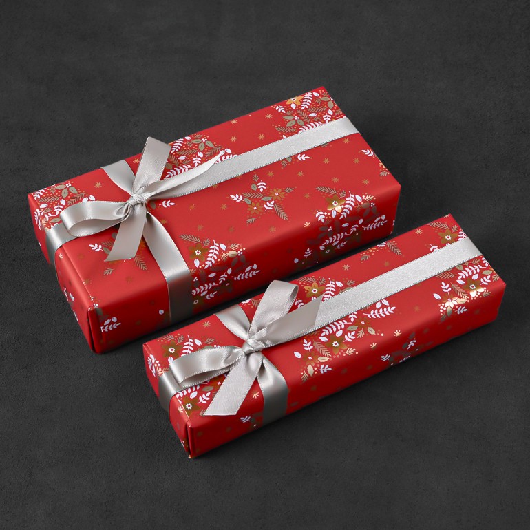 スペシャルラッピング 特別なギフトラッピング クリスマス柄 レッド