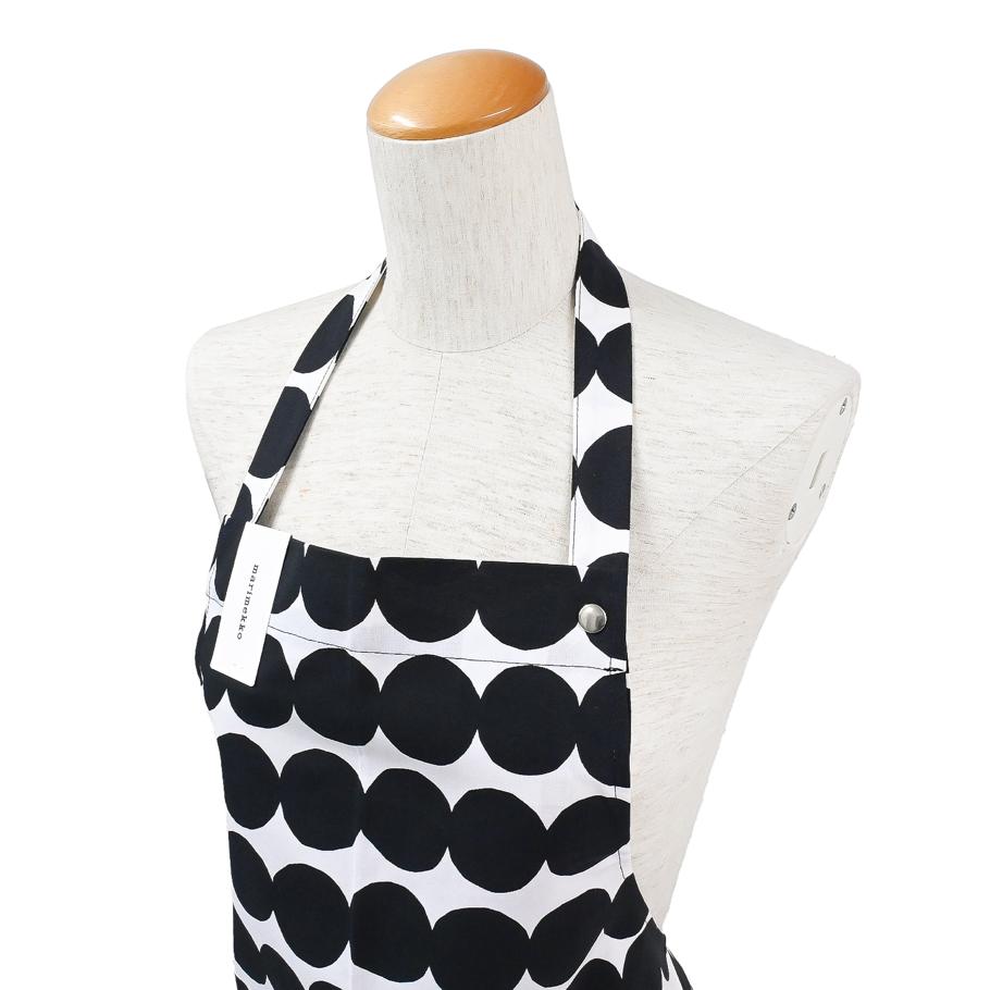 【刺しゅう名入れ可有料】マリメッコ marimekko キッチンセット エプロン ミトン RASYMATTO ラシィマット ブラック ホワイト 71708 071708 190 北欧雑貨 北欧デザイン 【スペシャルラッピング660円(別売り)】