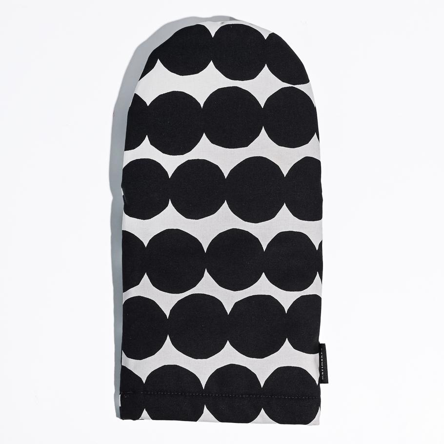 【刺しゅう名入れ可有料】マリメッコ marimekko キッチンセット エプロン ミトン RASYMATTO ラシィマット ブラック ホワイト 71708 071708 190 北欧雑貨 北欧デザイン 【スペシャルラッピング660円(別売り)】