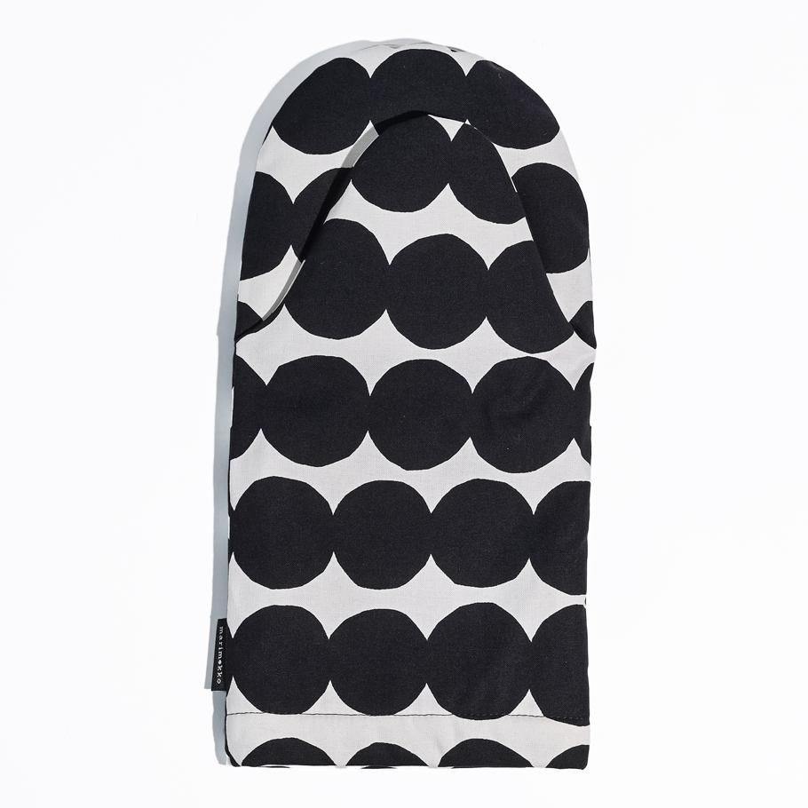 【刺しゅう名入れ可有料】マリメッコ marimekko キッチンセット エプロン ミトン RASYMATTO ラシィマット ブラック ホワイト 71708 071708 190 北欧雑貨 北欧デザイン 【スペシャルラッピング660円(別売り)】