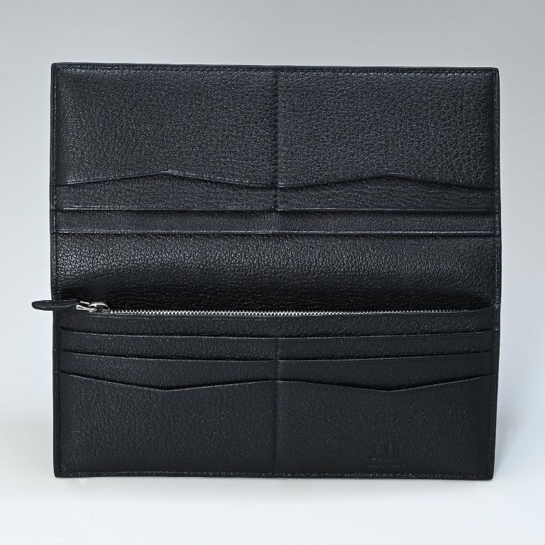 ダンヒル dunhill 財布 長財布 メンズ デューク ファインレザー ブラック 20F2101GS001 名入れ可有料 箔押し<br>【スペシャルラッピング660円(別売り)】