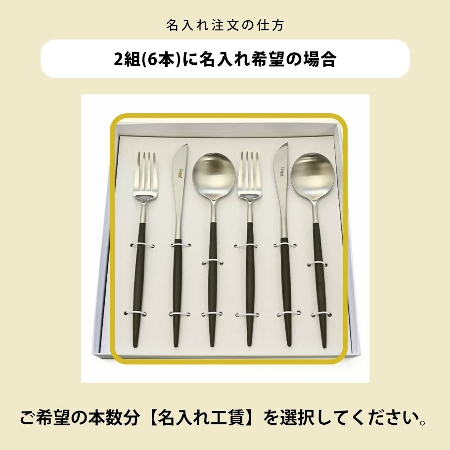 クチポール Cutipol GOA ゴア ブラック 6点セット ディナー ナイフ フォーク スプーン 洋食器【名入れ対応】【スペシャルラッピング660円(別売り)】