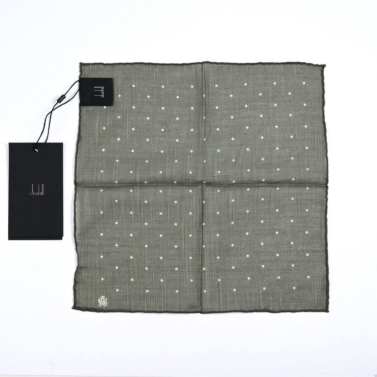 ダンヒル dunhill ポケットチーフ 30cm メンズ ポルカドットプリント  