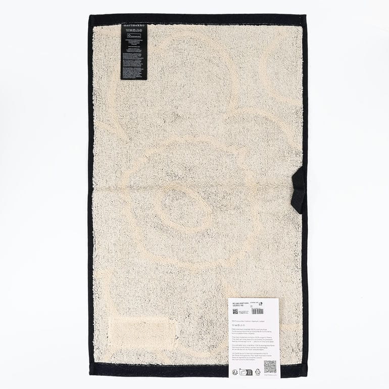 マリメッコ marimekko タオル ゲストタオル フェイスタオル 50×30cm Piirto Unikko ピイルト ウニッコ ブラック アイボリー 73798 073798 190 北欧雑貨 北欧デザイン ネコポス限定<br>【スペシャルラッピング660円(別売り)】