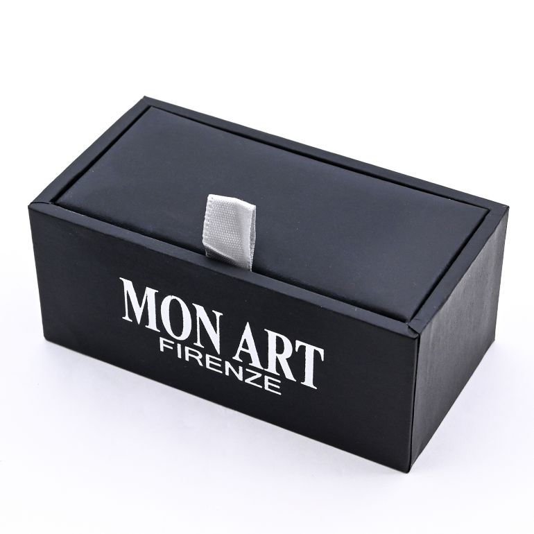 モンアート MONART ネクタイピン メンズ タイピン タイバー タイクリップ ギア(歯車) シルバー ブラック VESUVIO TC SPK A Made in Italy 名入れ可有料 正規代理店