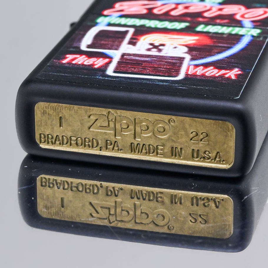 ZIPPO ジッポー ライター ジッポ Neon Sign Design マットブラック系 48455 名入れ可有料<br>ネコポス限定