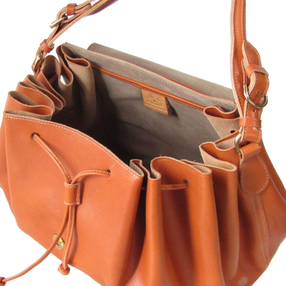 イルビゾンテ IL BISONTE バッグ ハンドバッグ レディース バケッタレザー キャラメル ヤキヌメ ゴールド A2784 EP 145O