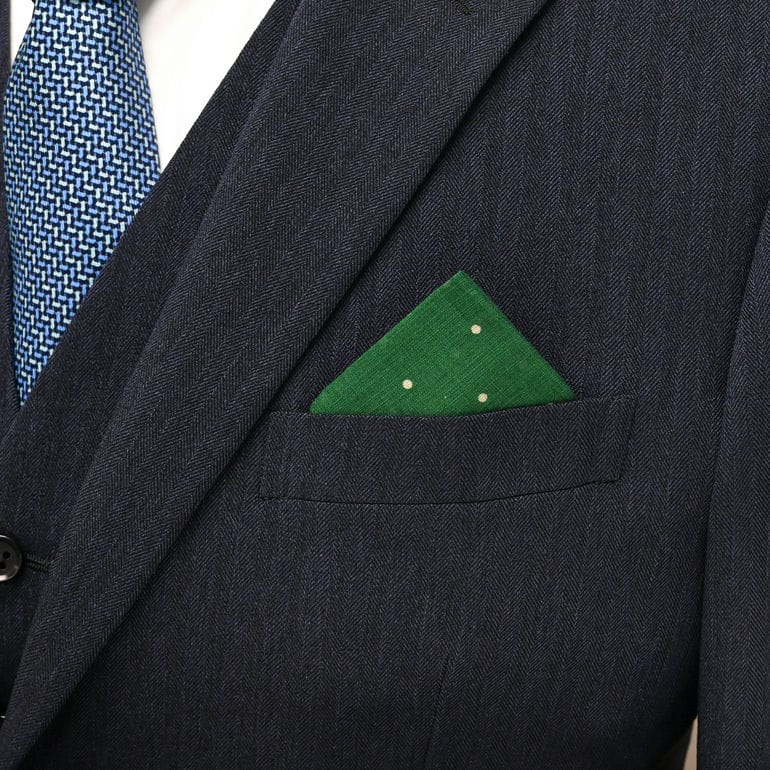 ダンヒル dunhill ポケットチーフ 30cm メンズ ポルカドットプリント