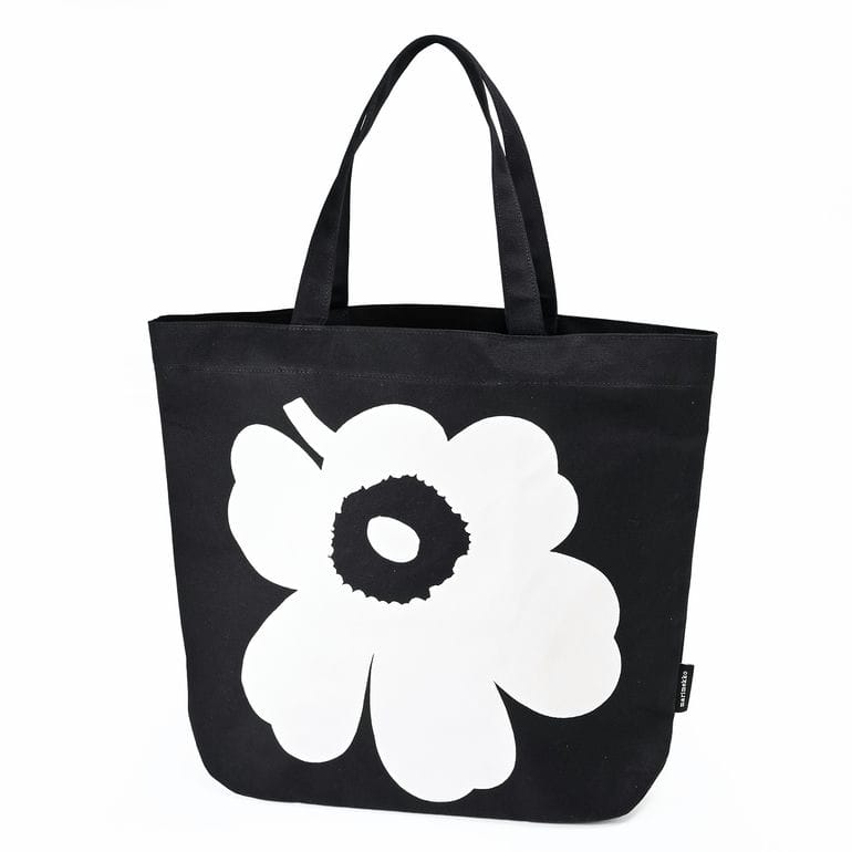 マリメッコ marimekko トートバッグ TORNA Unikko ウニッコ レディース ブラック ホワイト 47931 047931 910 北欧雑貨 北欧デザイン
