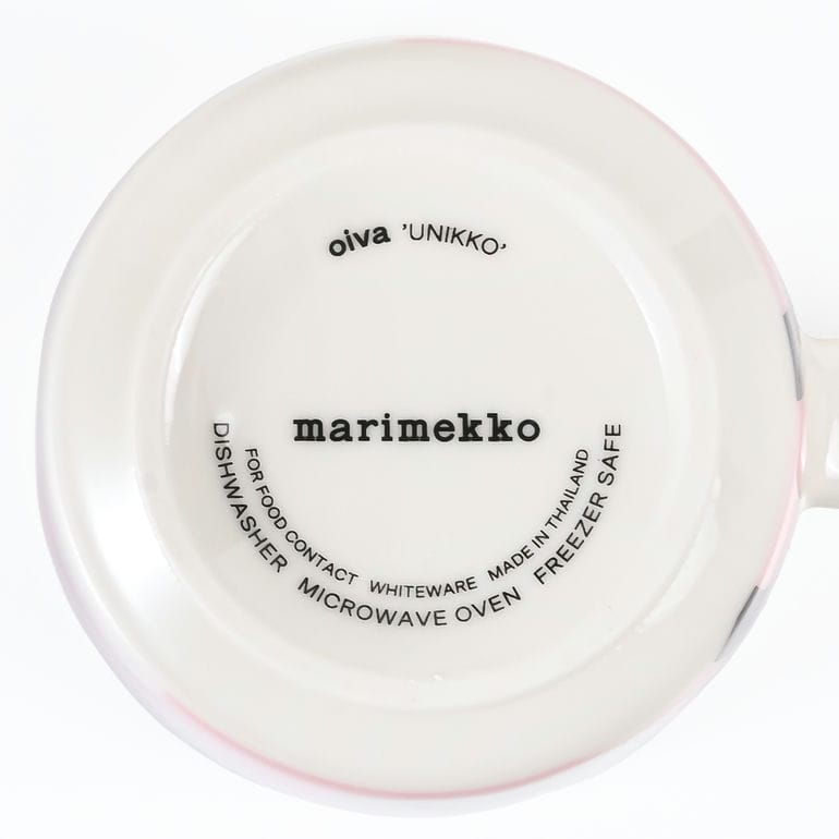 マリメッコ marimekko マグカップ コップ 250ml ウニッコ オフホワイト ピンク サンド チャコール 75266 075266 138 洋食器 テーブルウェア 北欧食器 北欧デザイン<br>【スペシャルラッピング660円(別売り)】