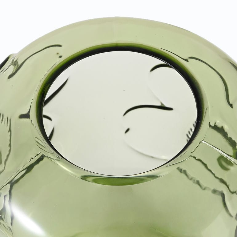マリメッコ marimekko ベース 花瓶 ウニッコ グラスベース オリーブ
