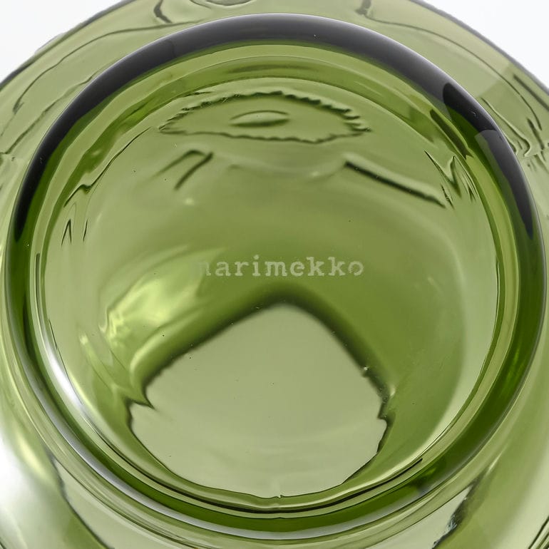 マリメッコ marimekko ベース 花瓶 ウニッコ グラスベース オリーブ