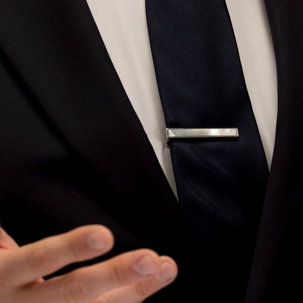 モンアート MONART ネクタイピン メンズ タイピン タイバー タイクリップ シルバー マザーオブパール AMARO TC SP A Made in Italy 名入れ可有料 半貴石 正規代理店