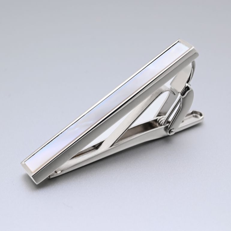 モンアート MONART ネクタイピン メンズ タイピン タイバー タイクリップ シルバー マザーオブパール AMARO TC SP A Made in Italy 名入れ可有料 半貴石 正規代理店