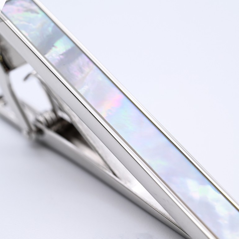 モンアート MONART ネクタイピン メンズ タイピン タイバー タイクリップ シルバー マザーオブパール AMARO TC SP A Made in Italy 名入れ可有料 半貴石 正規代理店