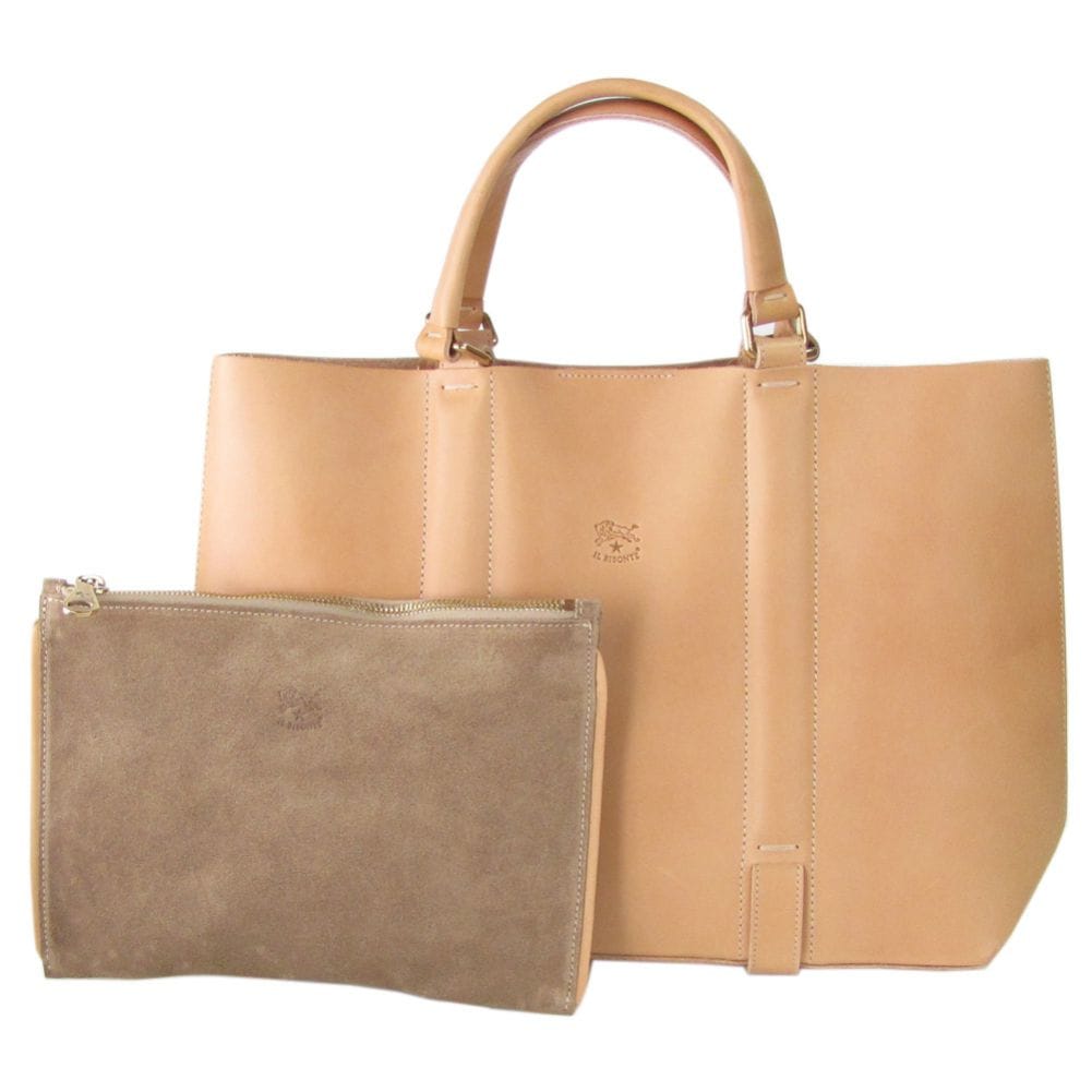 イルビゾンテ IL BISONTE バッグ トートバッグ ハンドバッグ レディース バケッタレザー ヌメ ナチュラル ゴールド A2788 P3 965O
