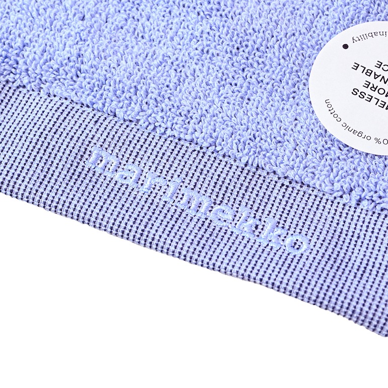 マリメッコ marimekko ゲストタオル 50×30cm フェイスタオル Seireeni セイレーニ ダークブルー×ライトブルー 072209 500 名入れ 刺しゅう可有料 北欧雑貨 北欧デザイン ネコポス限定 送料無料<br>【スペシャルラッピング660円(別売り)】