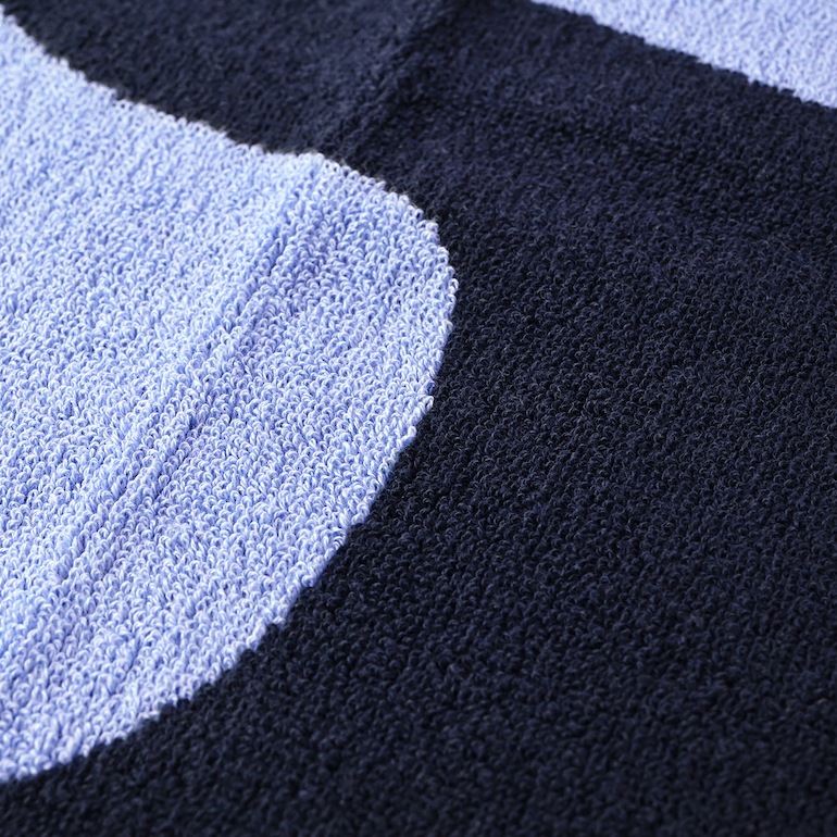 マリメッコ marimekko ゲストタオル 50×30cm フェイスタオル Seireeni セイレーニ ダークブルー×ライトブルー 072209 500 名入れ 刺しゅう可有料 北欧雑貨 北欧デザイン ネコポス限定 送料無料<br>【スペシャルラッピング660円(別売り)】
