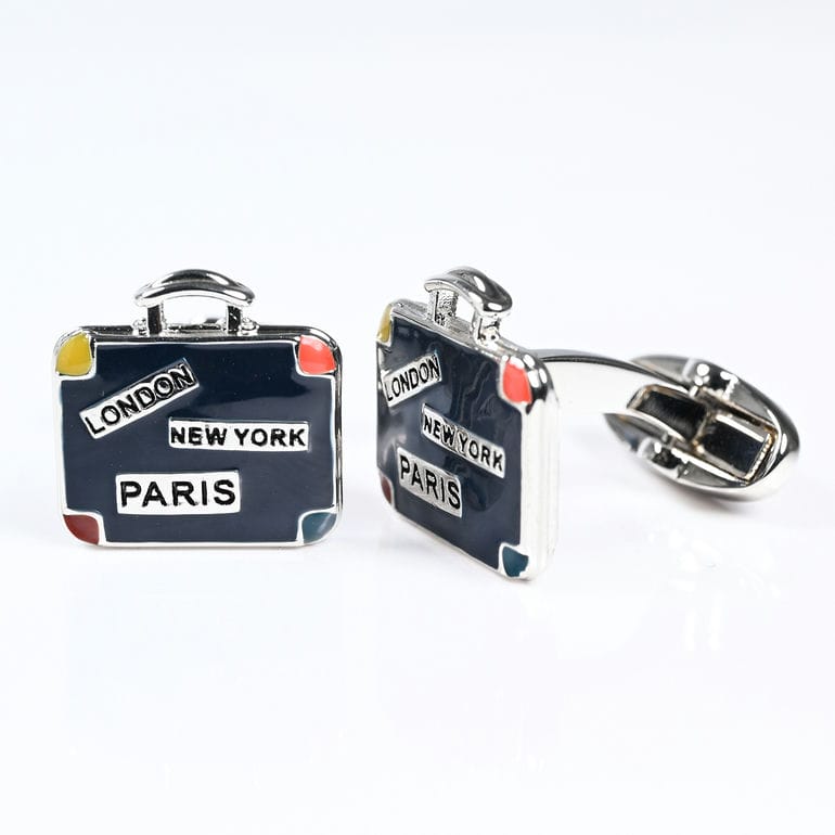 ポールスミス Paul Smith カフリンクス カフスボタン スーツケース メンズ シルバー×マルチカラー CUFF MSUITC 47 英国 ビジネス 結婚式【スペシャルラッピング660円(別売り)】