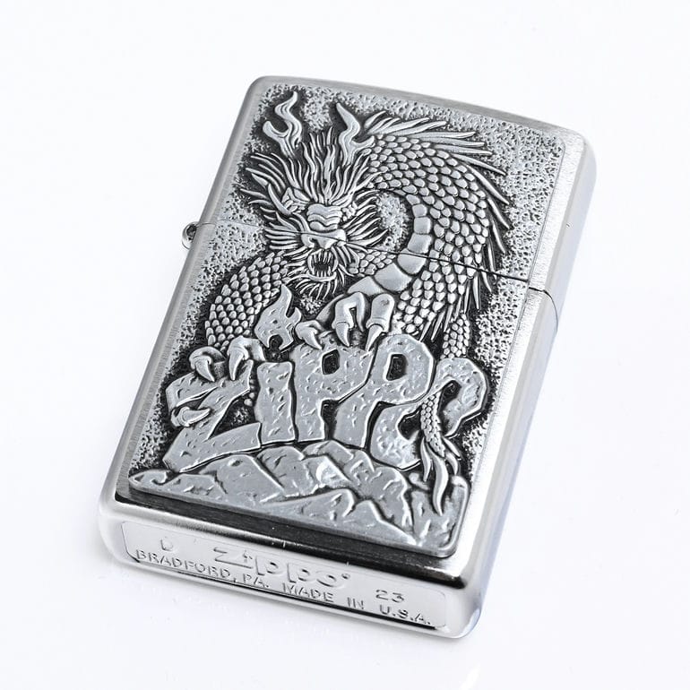 ZIPPO 2024年 干支 辰 黒チタン 龍 和柄 オイルライター 新品 【公式通販】