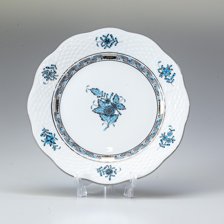 ヘレンド デザートプレート アポニーターコイズ プラチナ プレート 食器 19cm 皿 517000 ATQ3-PT 【00517000-ATQ3-PT】 洋食器【スペシャルラッピング660円(別売り)】