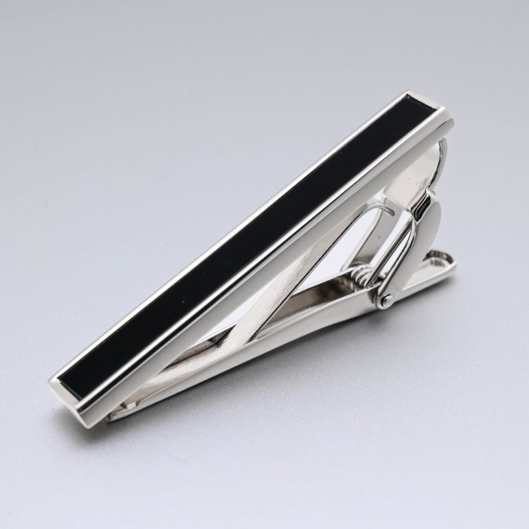 モンアート MONART ネクタイピン メンズ タイピン タイバー タイクリップ シルバー オニキス AMARO TC SP B Made in Italy 名入れ可有料 天然石 半貴石 正規代理店