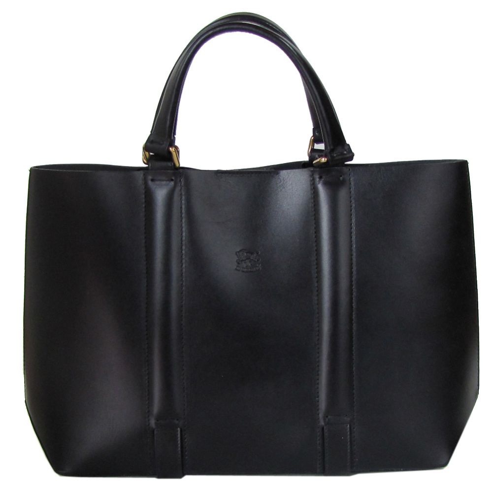 イルビゾンテ IL BISONTE バッグ トートバッグ ハンドバッグ レディース バケッタレザー ブラック ゴールド A2788 P3 966O