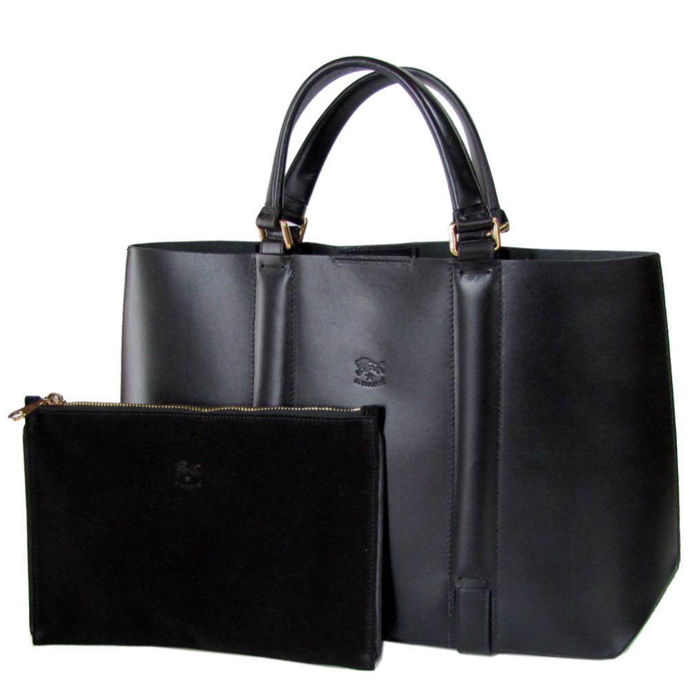 イルビゾンテ IL BISONTE バッグ トートバッグ ハンドバッグ レディース バケッタレザー ブラック ゴールド A2788 P3 966O