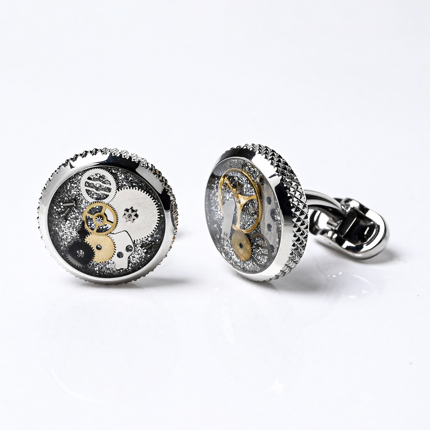 【珊瑚／コーラル】彫刻／レリーフ【カフリンクス／カフス】　 カフスボタン カフリンクス 紳士 スーツ アクセサリー 彫刻