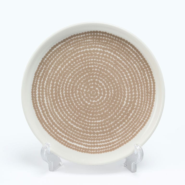 【名入れ可有料】マリメッコ marimekko プレート スモール 13.5cm ラシィマット ベージュ×ホワイト 72638 072638 180 北欧食器 洋食器 北欧デザイン 小皿 テーブルウエア 【スペシャルラッピング660円(別売り)】