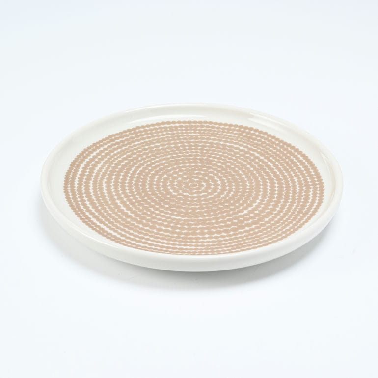 【名入れ可有料】マリメッコ marimekko プレート スモール 13.5cm ラシィマット ベージュ×ホワイト 72638 072638 180 北欧食器 洋食器 北欧デザイン 小皿 テーブルウエア 【スペシャルラッピング660円(別売り)】