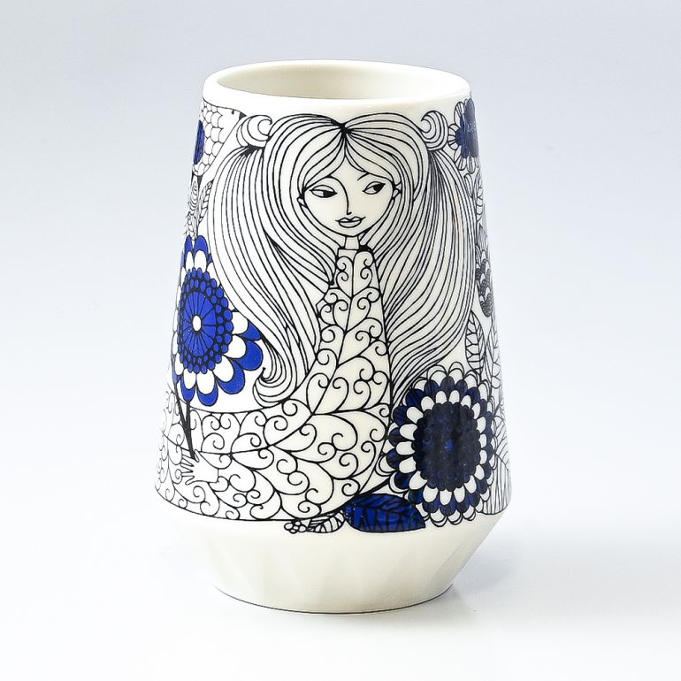 アラビア ARABIA パストラーリ ブルー ベース 花瓶 13cm 1051309 インテリア オブジェ 置物 北欧食器 洋食器【スペシャルラッピング660円(別売り)】