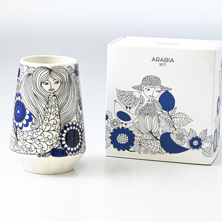 アラビア ARABIA パストラーリ ブルー ベース 花瓶 13cm 1051309 インテリア オブジェ 置物 北欧食器 洋食器【スペシャルラッピング660円(別売り)】