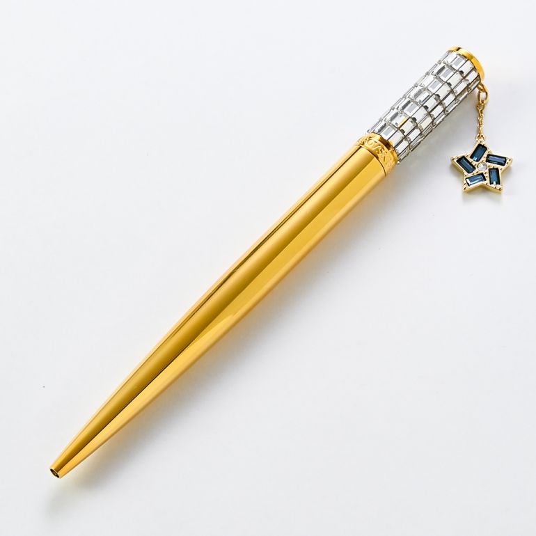 スワロフスキー SWAROVSKI Celebration 限定 ボールペン 星チャーム ホワイト ゴールドトーン コーティング 5627170 名入れ有料可 名入れギフト ボールペン 文房具【スペシャルラッピング660円(別売り)】