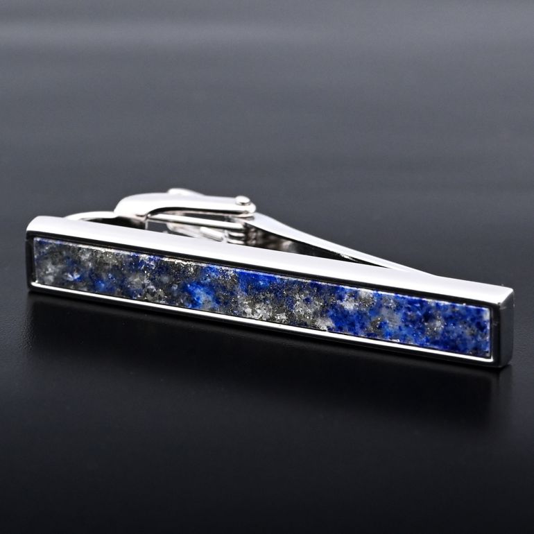 モンアート MONART ネクタイピン メンズ タイピン タイバー タイクリップ シルバー ラピスラズリ AMARO TC SP D Made in Italy 名入れ可有料 天然石 半貴石 正規代理店
