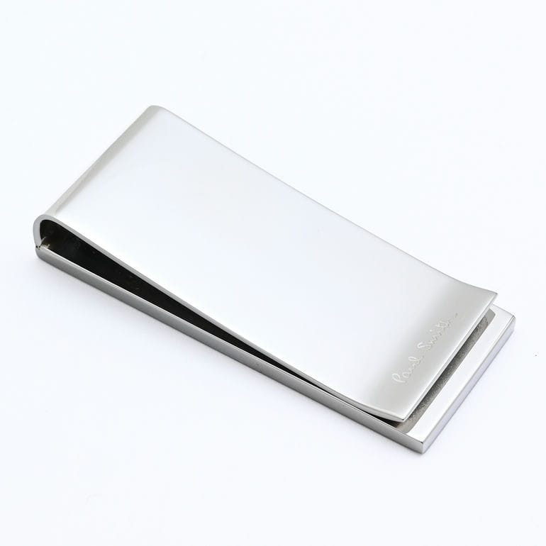 ポールスミス Paul Smith マネークリップ ETCH LOGO ロゴ シグネチャー メンズ シルバー MONE METCH 82 英国 札ばさみ 名入れ可有料