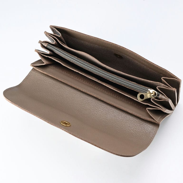 【名入れ可有料】イルビゾンテ IL BISONTE 長財布 小銭入れ付 メンズ レディース バケッタレザー グレー C0842 P 618 SCW020PV0005GY103B ウォレット【スペシャルラッピング660円(別売り)】