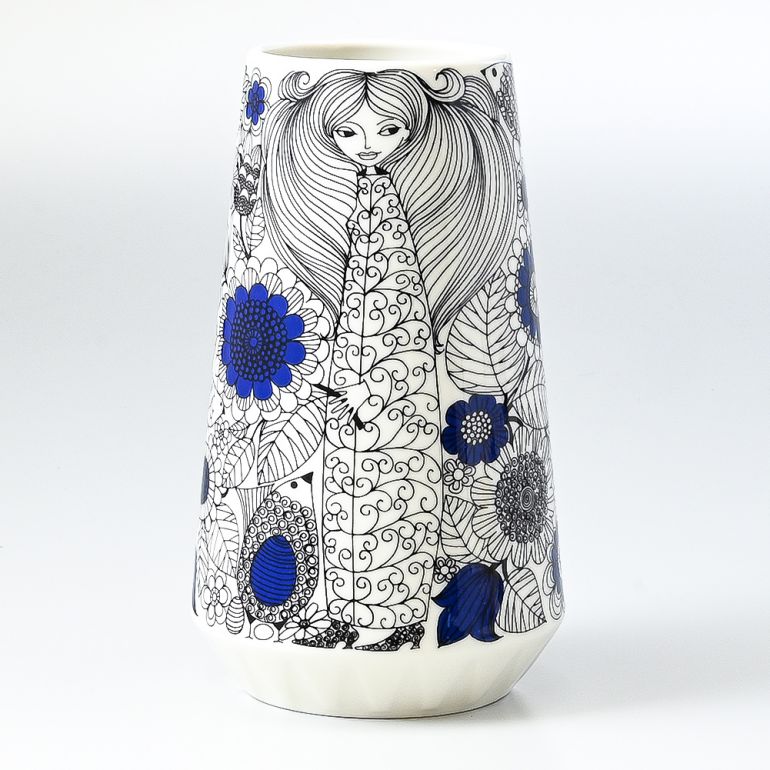 アラビア ARABIA パストラーリ ブルー ベース 花瓶 19cm 1051310 インテリア オブジェ 置物 北欧食器 洋食器【スペシャルラッピング660円(別売り)】