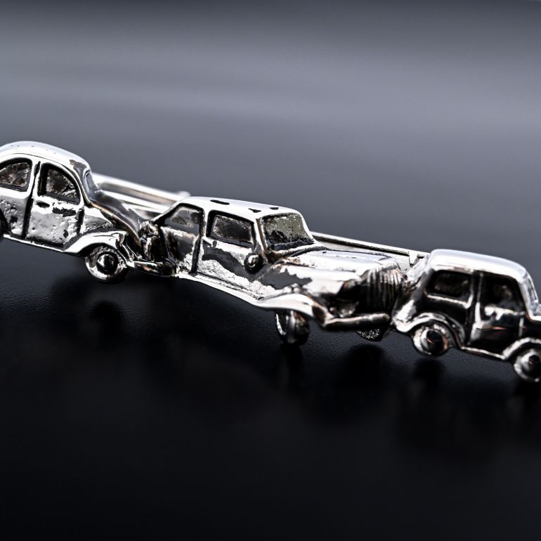 モンアート MONART ネクタイピン メンズ タイピン タイバー タイクリップ クラシックカー シルバー META PS 6 Made in Italy 名入れ可有料 正規代理店