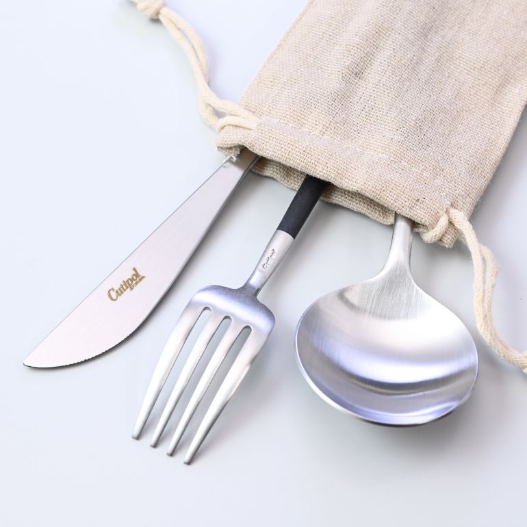 【単品購入不可】クチポール Cutipol ギフトバッグ カトラリーポーチ リネン Sサイズ 30㎝×8cm 洋食器