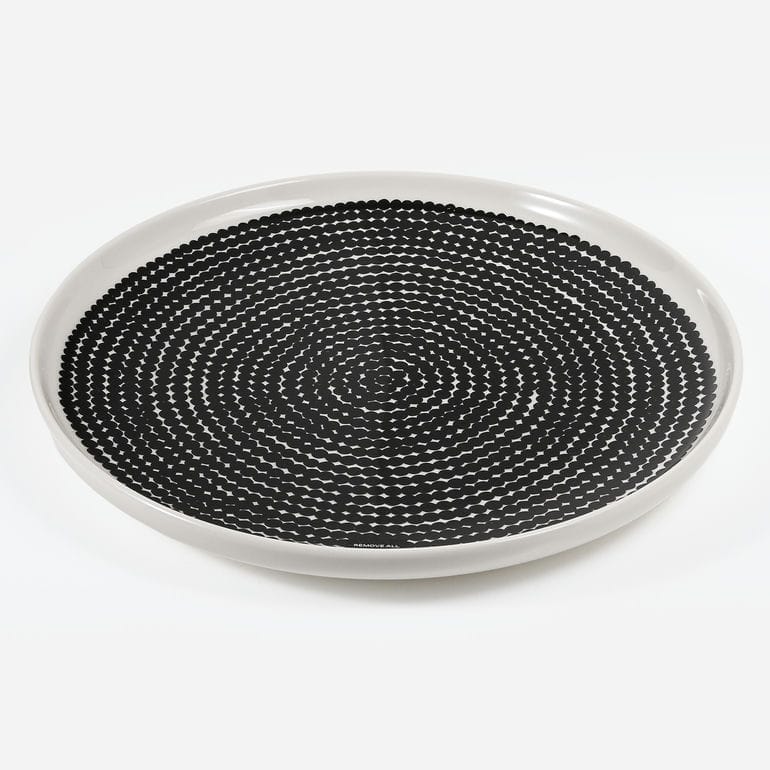 マリメッコ marimekko プレート 25cm Rasymatto ラシィマット ブラック 67843 067843 190 大皿 洋食器 テーブルウェア 北欧食器 北欧デザイン<br>【スペシャルラッピング660円(別売り)】