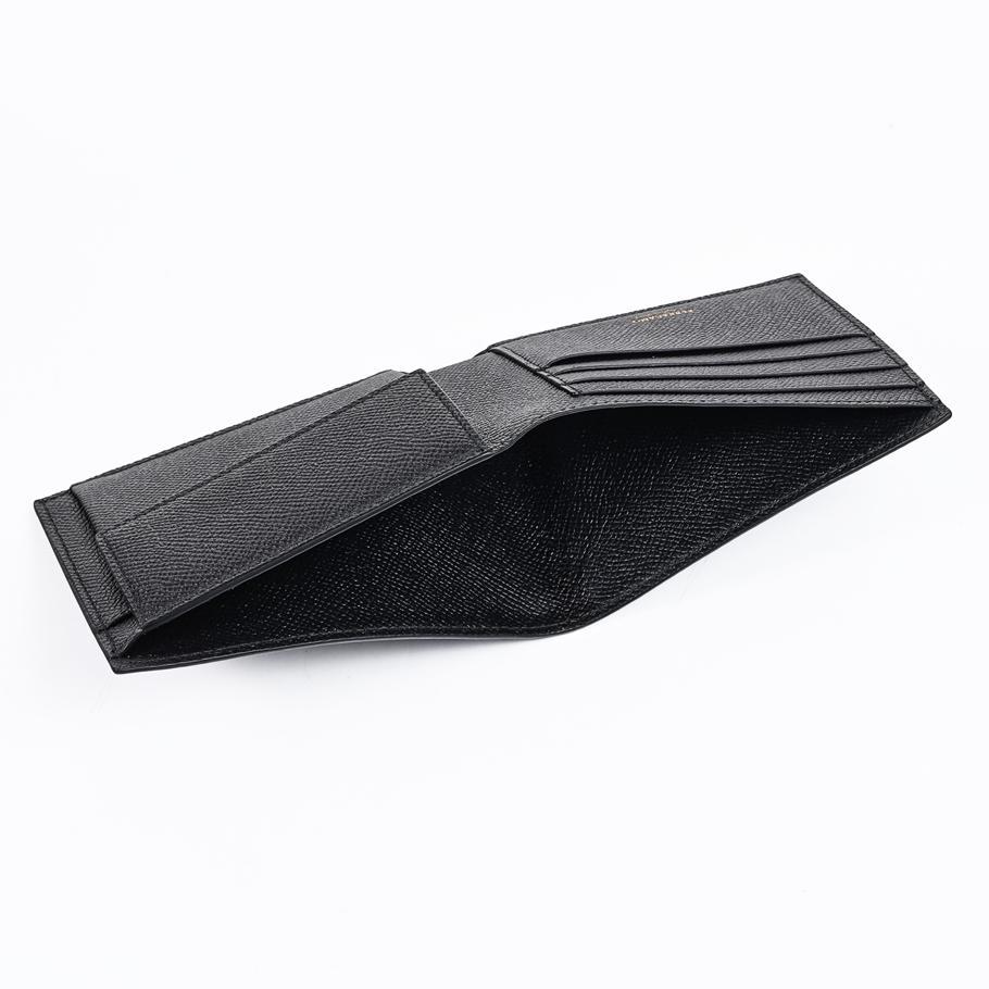 【スペシャルラッピング付き】フェラガモ Salvatore Ferragamo サルヴァトーレフェラガモ 二つ折り財布 小銭入れ付き ウォレット ダブル・ガンチーニ メンズ ブラック 661454 775646 0775646