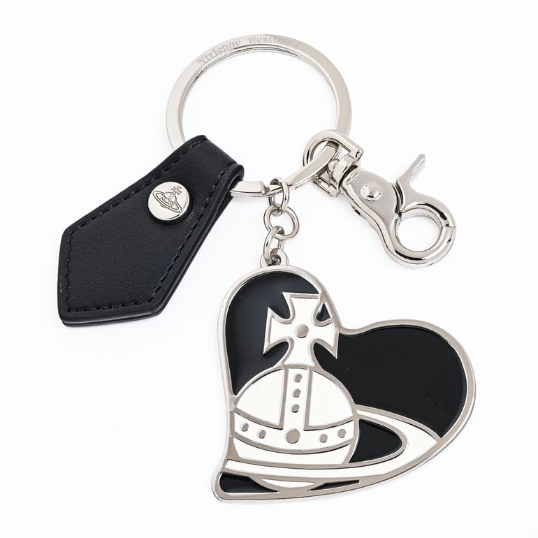 ヴィヴィアンウエストウッド Vivienne Westwood キーリング キーホルダー チャーム ORB HEART オーブ ハート ブラック シルバー 8203012TU OM002H N401