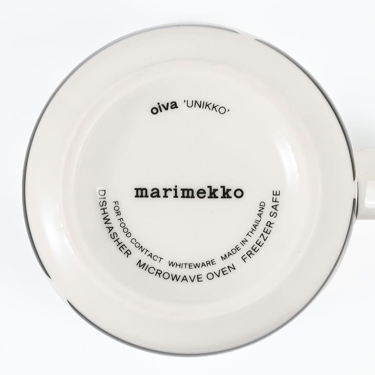 マリメッコ marimekko マグカップ コーヒーカップ 200ml ウニッコ ホワイト ブラック 75541 075541 190 洋食器 テーブルウェア 北欧食器 北欧デザイン<br>【スペシャルラッピング660円(別売り)】