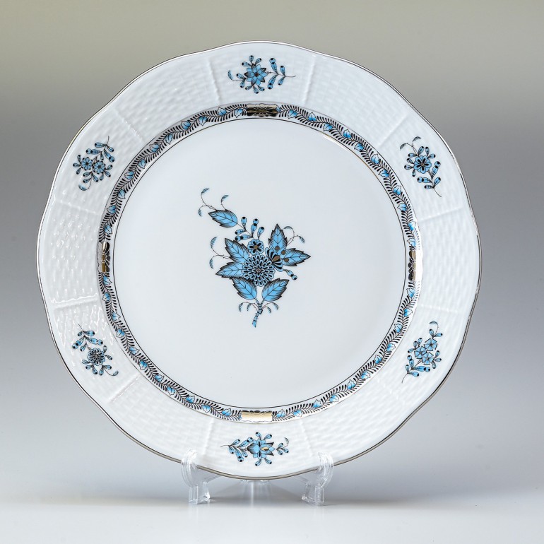 ヘレンド プレート アポニーターコイズ プラチナ 食器 25cm 皿 524000 ATQ3-PT 【00524000-ATQ3-PT】 洋食器【スペシャルラッピング660円(別売り)】