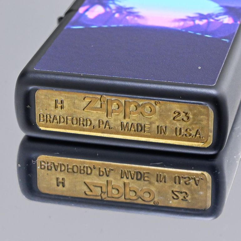 ZIPPO ジッポー ライター ジッポ Sunset Black Light Design マットブラック系 49809 名入れ可有料<br>クロネコゆうパケット限定