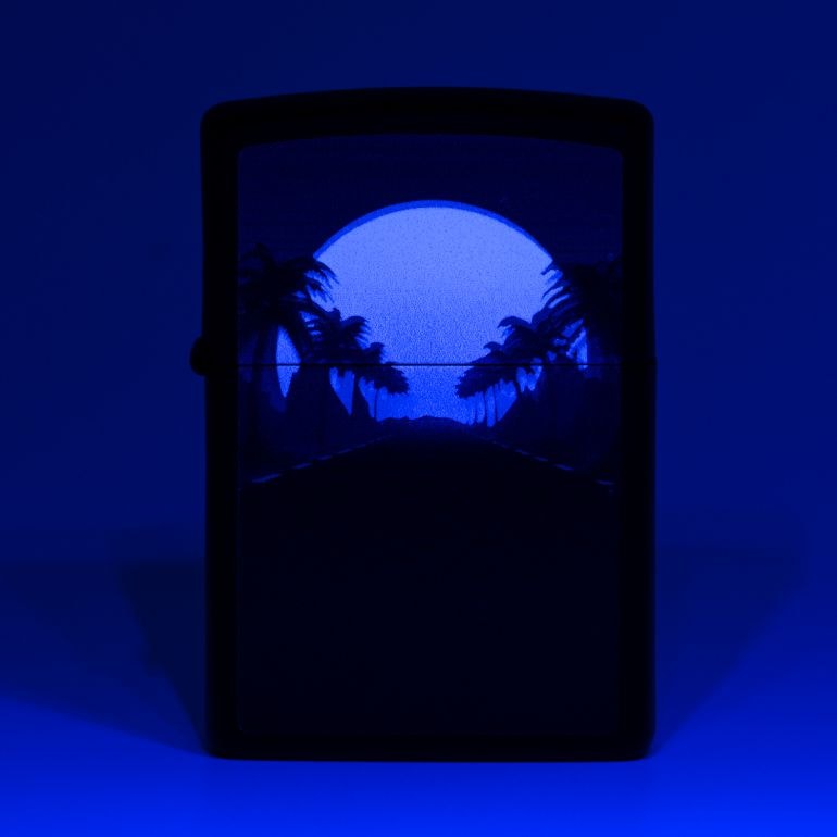ZIPPO ジッポー ライター ジッポ Sunset Black Light Design マットブラック系 49809 名入れ可有料<br>クロネコゆうパケット限定