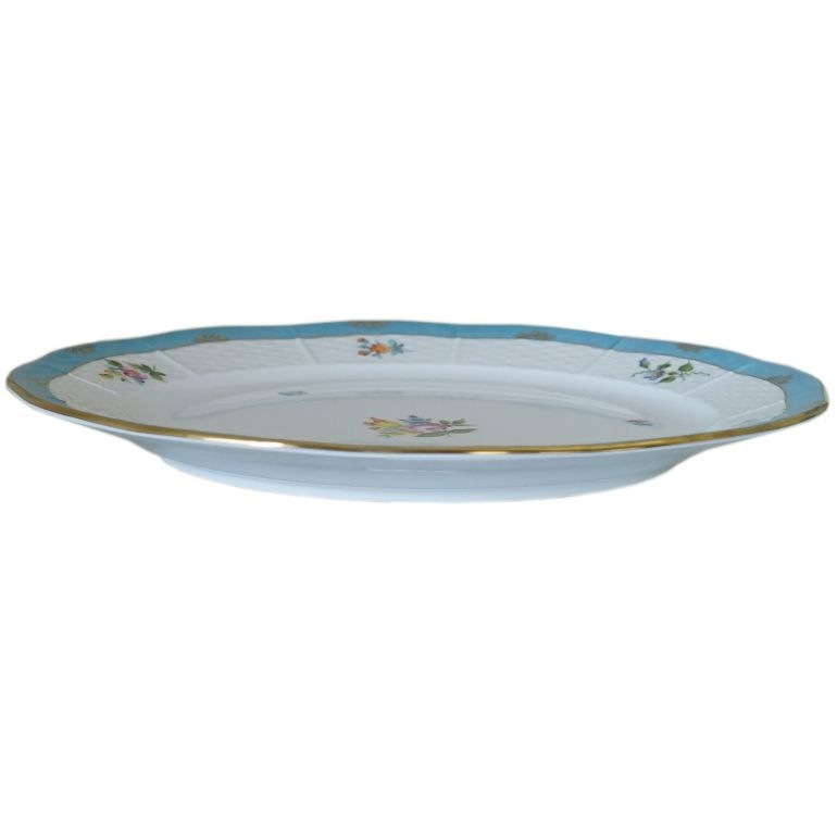 ヘレンド プレート ローズチューリップ ブルー 食器 25cm 皿 524000